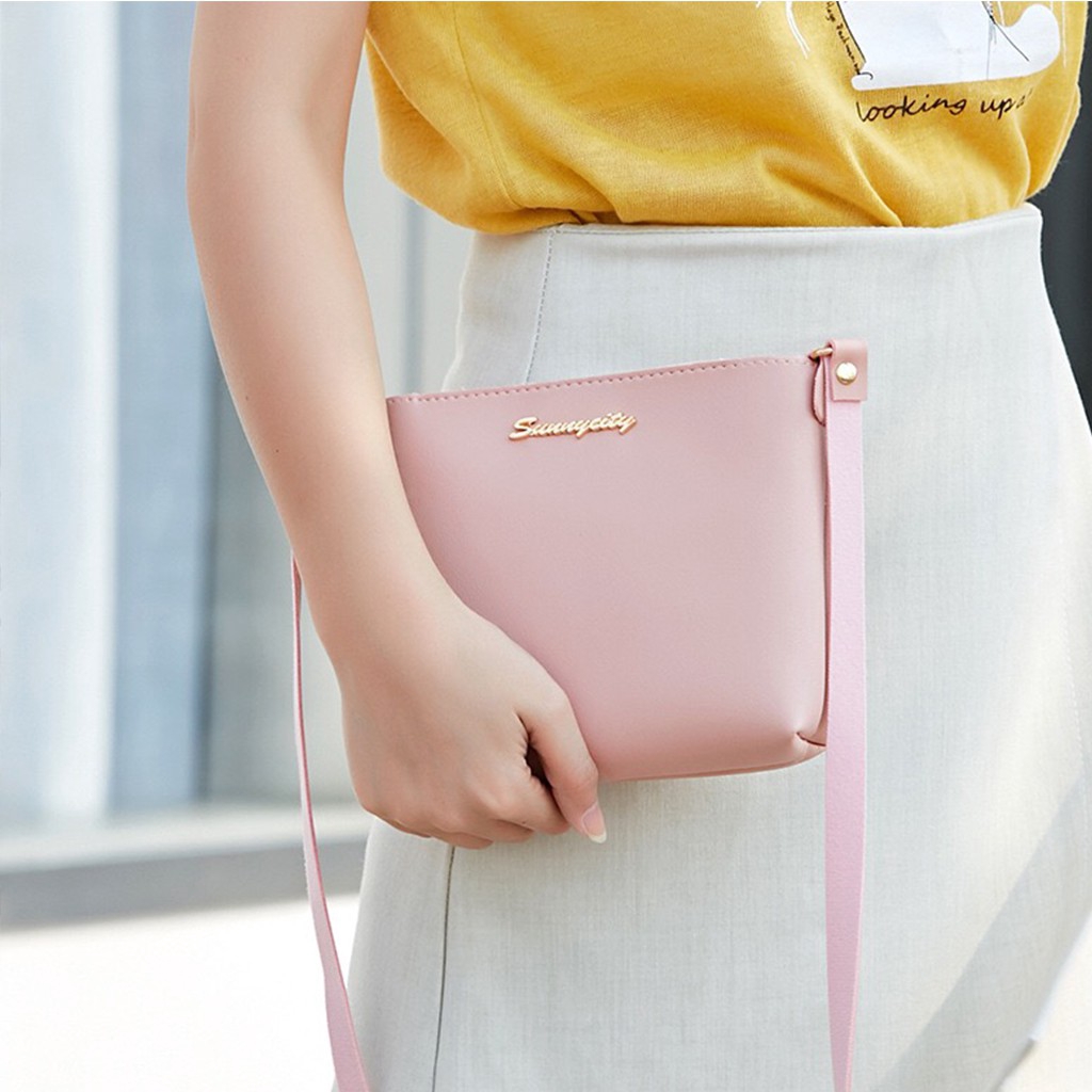 ytmiumiubag-mi677-กระเป๋าสะพายข้างทรงสวยเรียบง่ายสีสวยน่ารัก