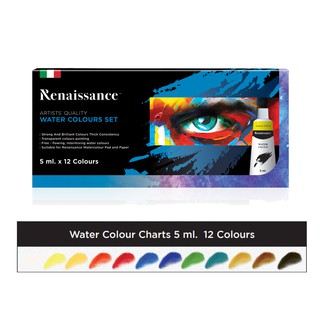 ภาพหน้าปกสินค้าRenaissance สีน้ำ แบบหลอด 5ml.12 สี จำนวน 1 กล่อง ที่เกี่ยวข้อง