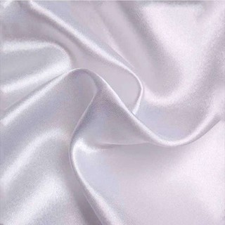 ผ้าซาติน ผ้าเครป ผ้าต่วน มันเงา สีขาว โอโม่ white satin หน้ากว้าง 60 นิ้ว 1 หลา 50 บาท