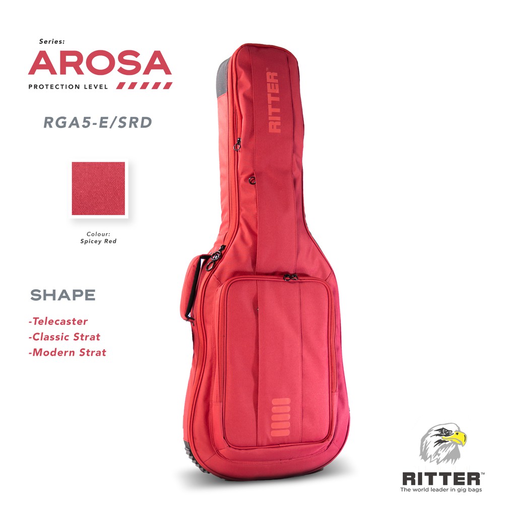 ritter-arosa-5-spicey-red-กระเป๋ากีตาร์ไฟฟ้าทรง-telecaster-strat