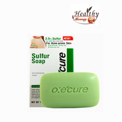 oxecure-sulfur-soap-สบู่ซัลเฟอร์-เพื่อผู้มีปัญหาสิวสบู่ซัลเฟอ-รักษาสิว-ขนาด-30-g-และ-100g