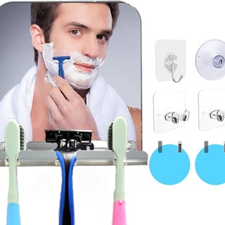 [DYNWAVE2] Unbreakable Acrylic Fogless Shower Shaving Makeup Mirror, with Razor Hook, Wall Hanging Bathroom Fogproof Lightweight Anti Fog Shower Mirror