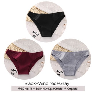 3PCS/Set Cotton Underwear Women M-XL Comfortable Panties Solid