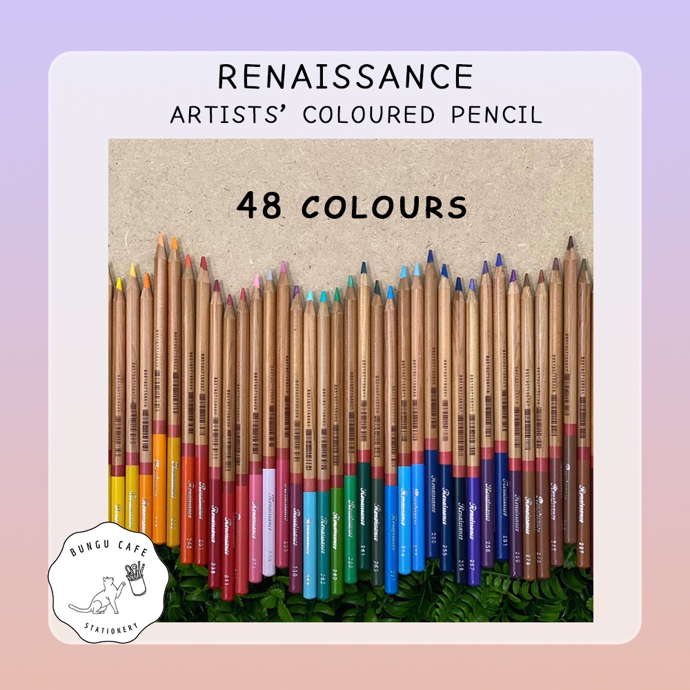 renaissance-artists-coloured-pencil-48-colours-สีไม้-เรนาซองซ์-สีไม้เกรดอาร์ตติส-ด้ามเดี่ยว-48-สี