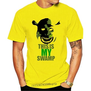 เสื้อยืดโอเวอร์ไซส์เสื้อยืดแขนสั้นลําลอง พิมพ์ลาย This Is My Swamp Shrek Is Love Shrek Is Life สําหรับผู้ชายS-3XL