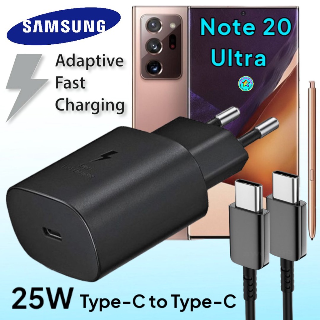 ที่ชาร์จ-samsung-galaxy-note-20-ultra-25w-usb-c-to-type-c-ซัมซุง-หัวชาร์จ-eu-สายชาร์จ-2เมตร-fast-charge-ชาร์จด่วน-แท้