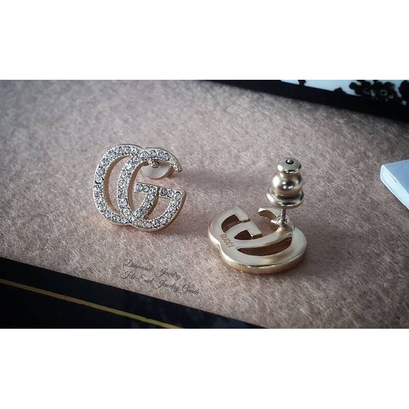 gucci-double-g-earring-with-crystal-ต่างหูกุชชี่-งาน-1-1-signature-สั่งผลิตจากต้นแบบแท้-งานสวยเก๋