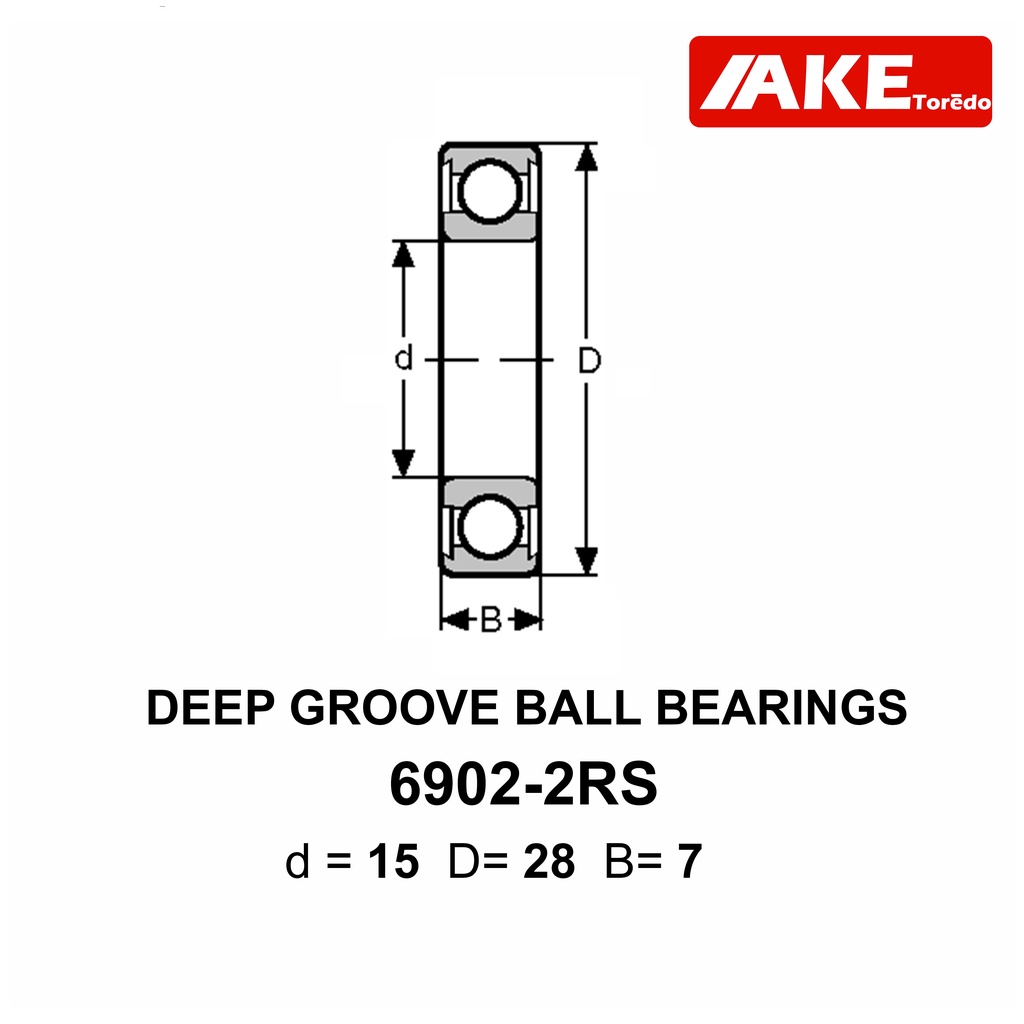 6902-2rs-10-ชิ้น-สินค้าพร้อมส่งในไทย-ตลับลูกปืนเม็ดกลมร่องลึก-ฝายาง-2-ข้าง-6902-2rs-deep-groove-ball-bearings