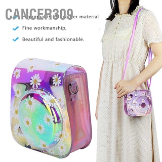 Cancer309 กระเป๋าสะพายไหล่ หนัง Pu โปร่งแสง ป้องกันกล้อง ลายดอกเดซี่ สําหรับ Mini11