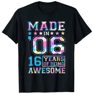 เสื้อยืด ลาย Born In 2006 ของขวัญวันเกิด สําหรับเด็กผู้หญิง อายุ 16 ปีS-5XL