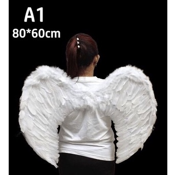 ภาพหน้าปกสินค้าปีกนางฟ้า ปีกขนนก ปีกขนนกสีขาว ปีกแฟนซี รุ่น A5-A1 ด่วนมีส่งGrabค่า