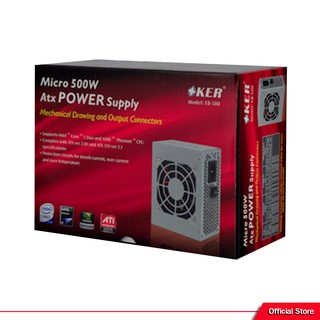 POWER SUPPLY (อุปกรณ์จ่ายไฟ) OKER รุ่น PS Mini 500W ATX (EB-500)