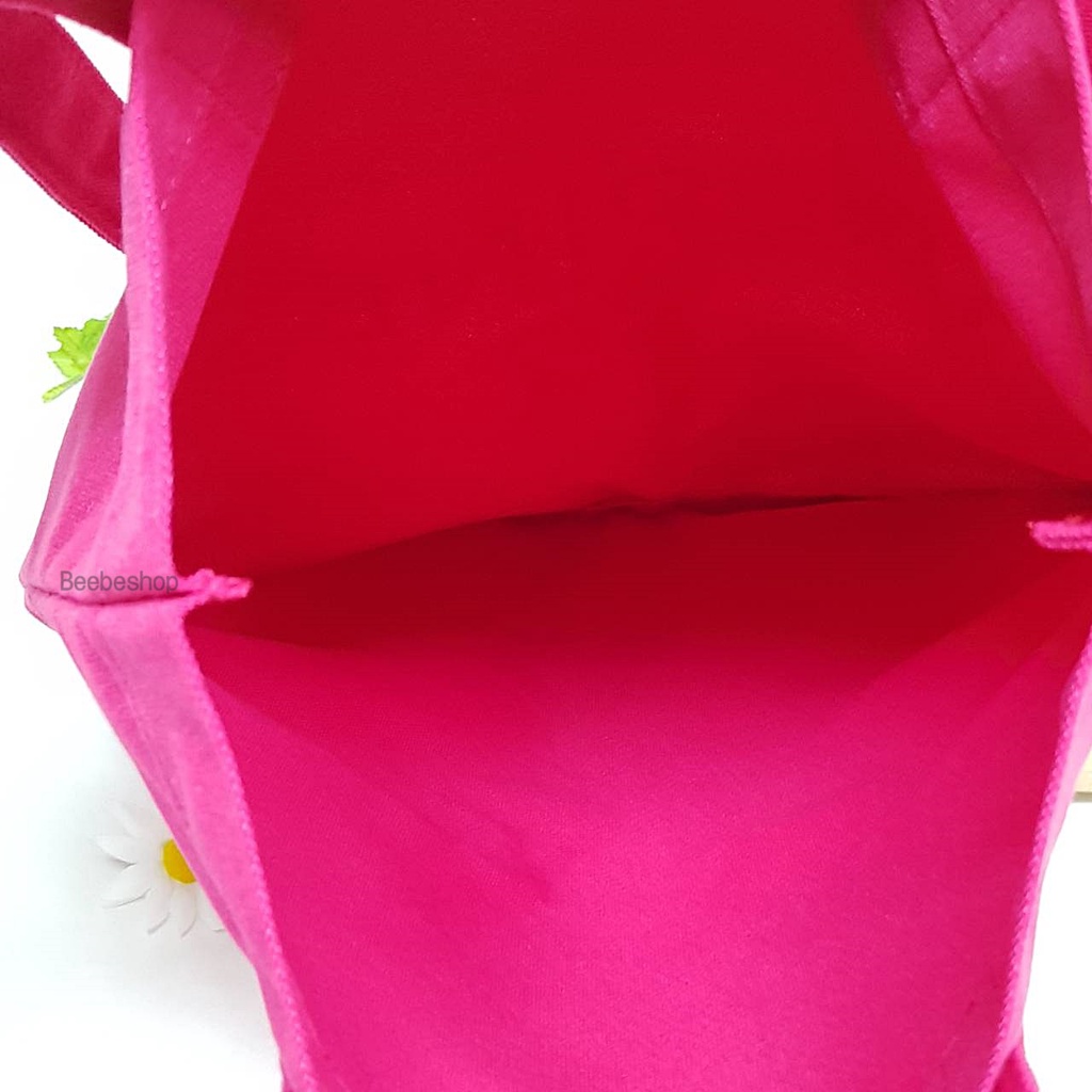 กระเป๋า-lancome-paris-happiness-shoulder-bag-ใบใหญ่สีสีชมพูเข้ม
