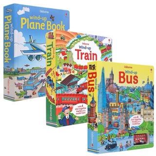 Usborne wind up bus / train / plane กระดาษแข็ง