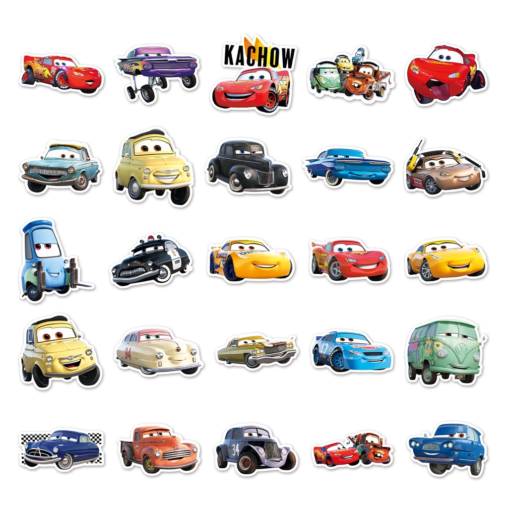 cars-sticker-disney-mcqueen-แมคควีน-ลาย-ชินคันเซ็น-โทมัส-มาย-เมโลดี้-สติกเกอร์กันน้ำรูปแบบที่แตกต่างกัน-50ชิ้น