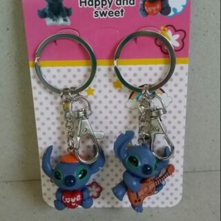 พวงกุญแจ คู่ ลาย สติช Stitch แพ็คละ 2 ชิ้น