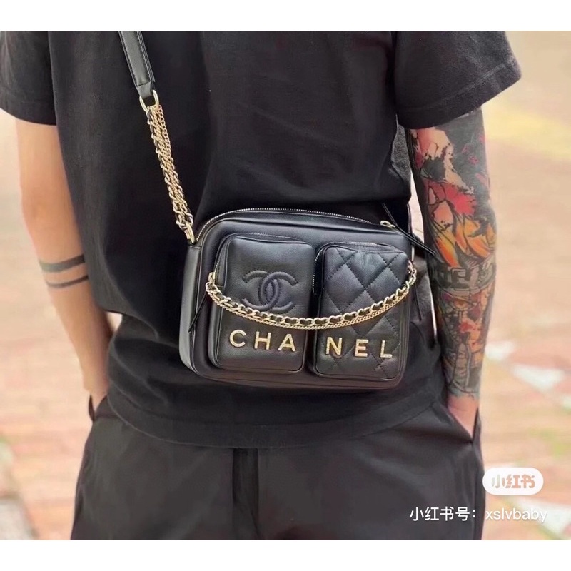 พรี-chanel-2022ss-กระเป๋าสะพาย-กระเป๋าแฟชั่นกระเป๋าสะพายไหล่แบรนด์เนน-หนังแท้กระเป๋าโซ่