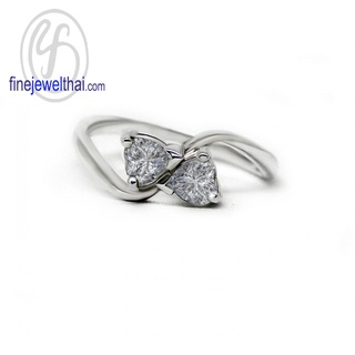 Finejewelthai-แหวน-แหวนเพชร-เพชรสังเคราะห์-แหวนเงินแท้-Diamond-CZ-Silver-Ring-R1159cz