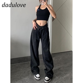DaDulove💕 New Niche American Ins Retro Washed Jeans Loose High Waist Straight Wide Leg Pants Fashion Womens Clothing