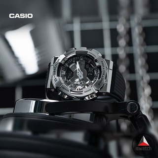 【พร้อมส่ง】Casio G-shock GM-110-1A นาฬิกาข้อมือดิจิทัล อะนาล็อก สายเรซิ่น สีดํา สีเงิน สําหรับผู้ชาย