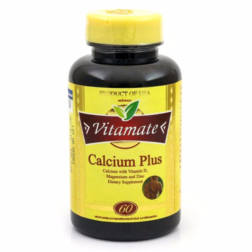 Vitamate Calcium Plus ไวตาเมท แคลเซียม พลัส บรรจุ 60 เม็ดเสริมสร้าง ...