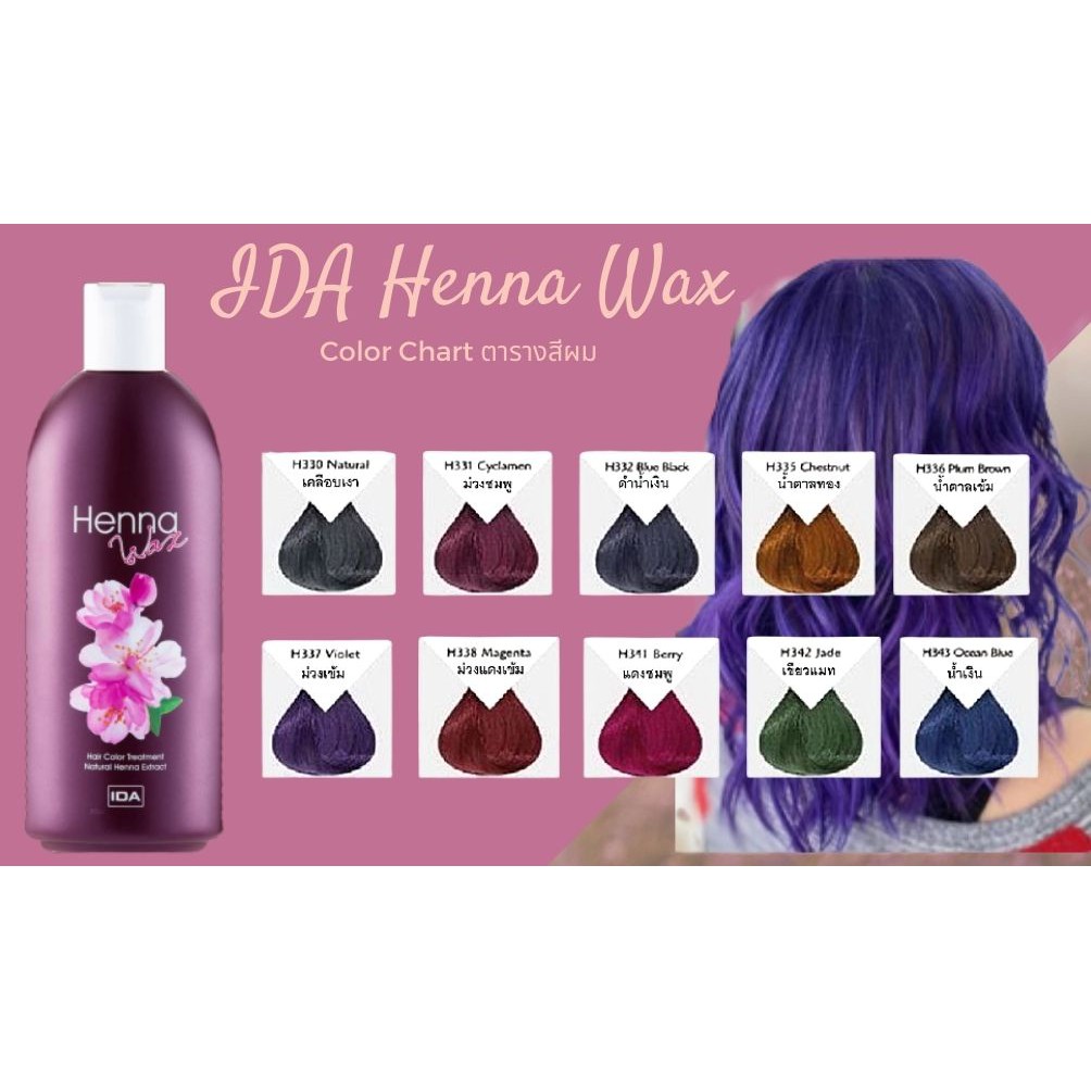 ida-henna-wax-color-treatment-magenta-400ml-ครีมเคลือบสีพร้อมบำรุงเส้นผม-ด้วยสารสกัดจากเฮนน่าที่เป็นธรรมชาติ