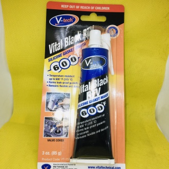 กาวปะเก็นเหลวซิลิโคนดำ-v-tech-vital-black-rtv-silicone-gasket-maker-85g-ทนความร้อนได้