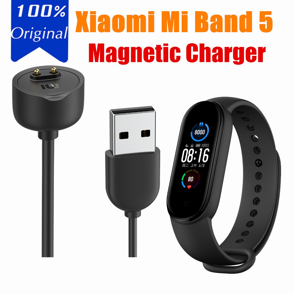 ภาพหน้าปกสินค้าOriginal Xiaomi Mi band 5 charging cable magnetic base USB charger for miband 5