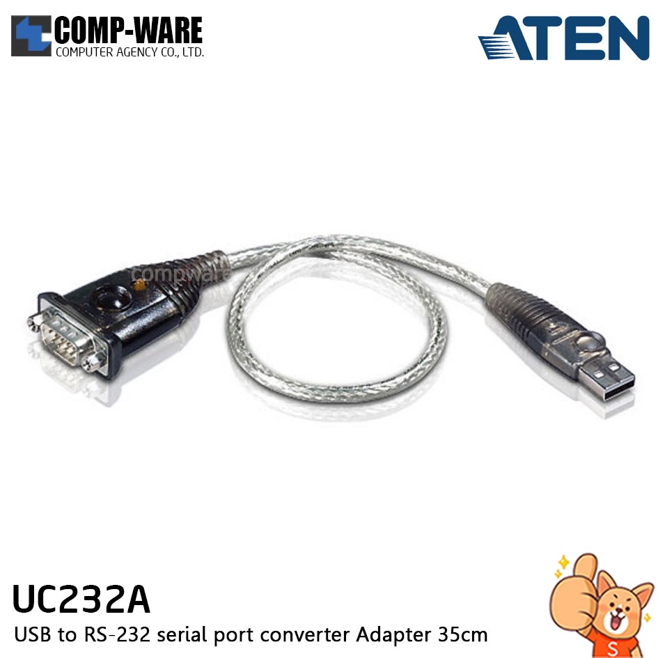 ATEN USB to RS232 SERIAL ADAPTER (35cm) RS232 UC232A Shopee Thailand