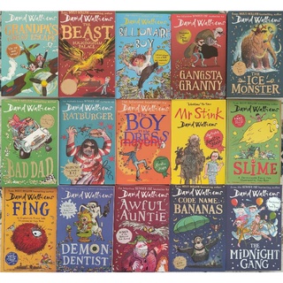 New Set 15 Books by David Walliams Gangsta Granny Ratburger Grandpas Great Escape Slime Demon Dentist Fing Awful Auntie