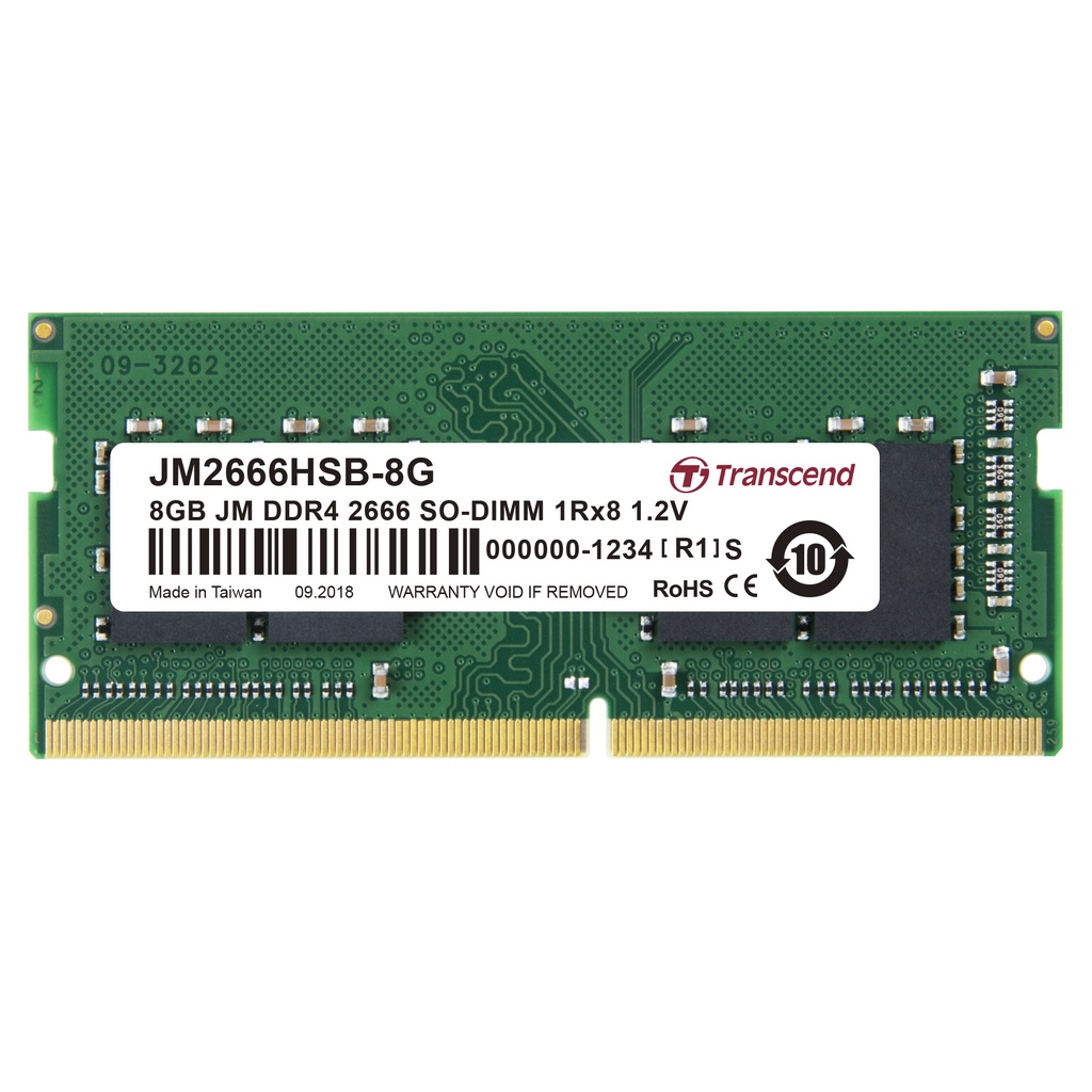 ภาพหน้าปกสินค้าTranscend RAM-Memory DDR4-2666 SO-DIMM 8GB รับประกันตลอดอายุการใช้งาน-มีใบกำกับภาษี-JM2666HSB-8G จากร้าน transcend_thailand บน Shopee