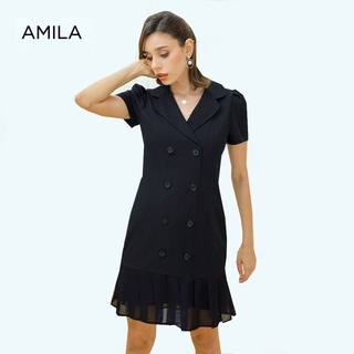 AMILA Dress AM-D946 แขนสั้น IGPU21-11