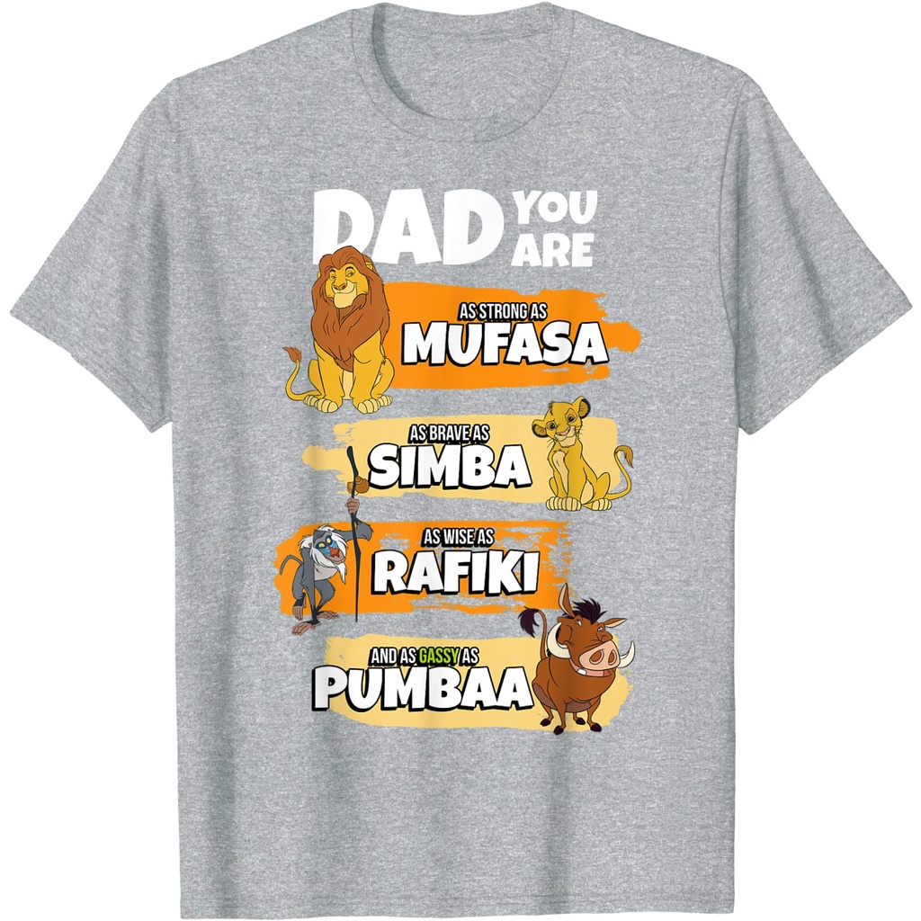 เสื้อยืด-พิมพ์ลาย-disney-the-lion-king-dad-you-are-word-stack-ตลก-สําหรับผู้ชาย