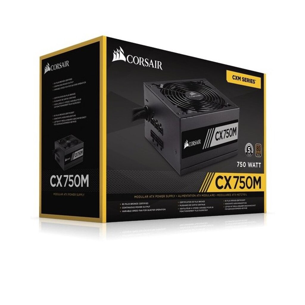 ภาพสินค้าCorsair Power Supply CX750M 750W 80Plus Bronze จากร้าน kimitonline บน Shopee ภาพที่ 8