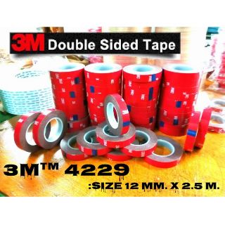 สินค้า 3M 4229 (ของแท้ 100%) เทปแดง กาวสองหน้า VHB โฟมเทปกาว 2 หน้า หนา 0.8 mm. Acrylic Foam VHB Tape สำหรับงานตกแต่งรถยนต์