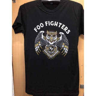 เสื้อยืดผ้าฝ้ายพิมพ์ลายคลาสสิก เสื้อวง Foo Fighters size S