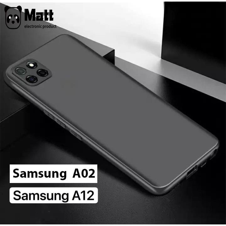 matt-ready-stock-เคส-samsung-galaxy-a12-a02-เคส-tpu-แบบบาง-สีดำ-ด้าน-for-samsung-a12-a02