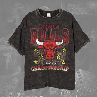 เสื้อยืด พิมพ์ลาย Nba 6 Time Champions Chicago Bulls Basketball แฟชั่นสําหรับชาย และหญิงS-5XL
