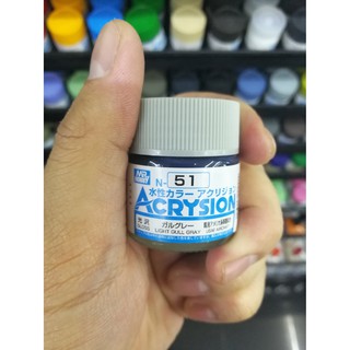 สีสูตรน้ำ Mr.Acrysion Color N51 LIGHT GULL GRAY (Gloss) 10ml