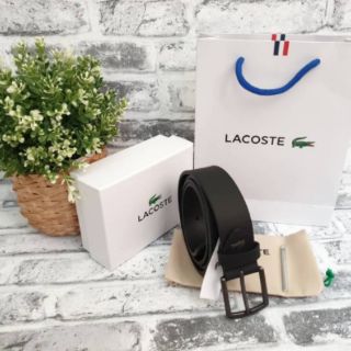 🎉🎉🎈เข็มขัด Lacoste หัวเข็มขัดปั๊มโลโก้แบรนด์ ด้านข้างบนโลหะ รุ่นนี้ มาพร้อมที่เจาะรูเข็มขัดด้วยค่ะ