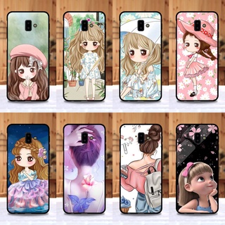 เคส Samsung J6 plus ลายการ์ตูนผู้หญิง ขอบนิ่มหลังแข็ง เคสมือถือ เคสโทรศัพท์ Case เคส TPU ขอบนิ่มหลังแข็งไม่ขูดตัวเครื่อง