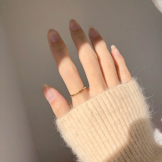 แหวนเงินแท้ s925 แหวนเรียบ แหวนใส่ติดมือ ไม่ลอก แพ้ง่ายใส่ได้ ss ring -apostrophe x