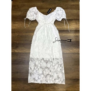 3D White Lace Dress เดรสผ้าลูกไม้ฉลุแต่งลาย #showroombrand