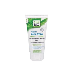 SOBIO etic | Hydra Aloe Vera 3-in-1 Purifying Cleanser 150ml. ขจัดสิ่งสกปรก ความมันส่วนเกินและเมคอัพโดยไม่ทำให้ผิวแห้ง