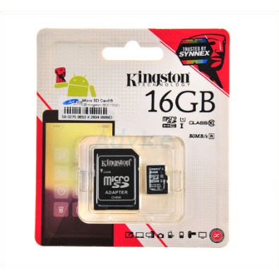 Micro SD 16GB Kingston (SDC10G2, Class 10)แท้ประกันตลอดอายุการใช้งาน ...