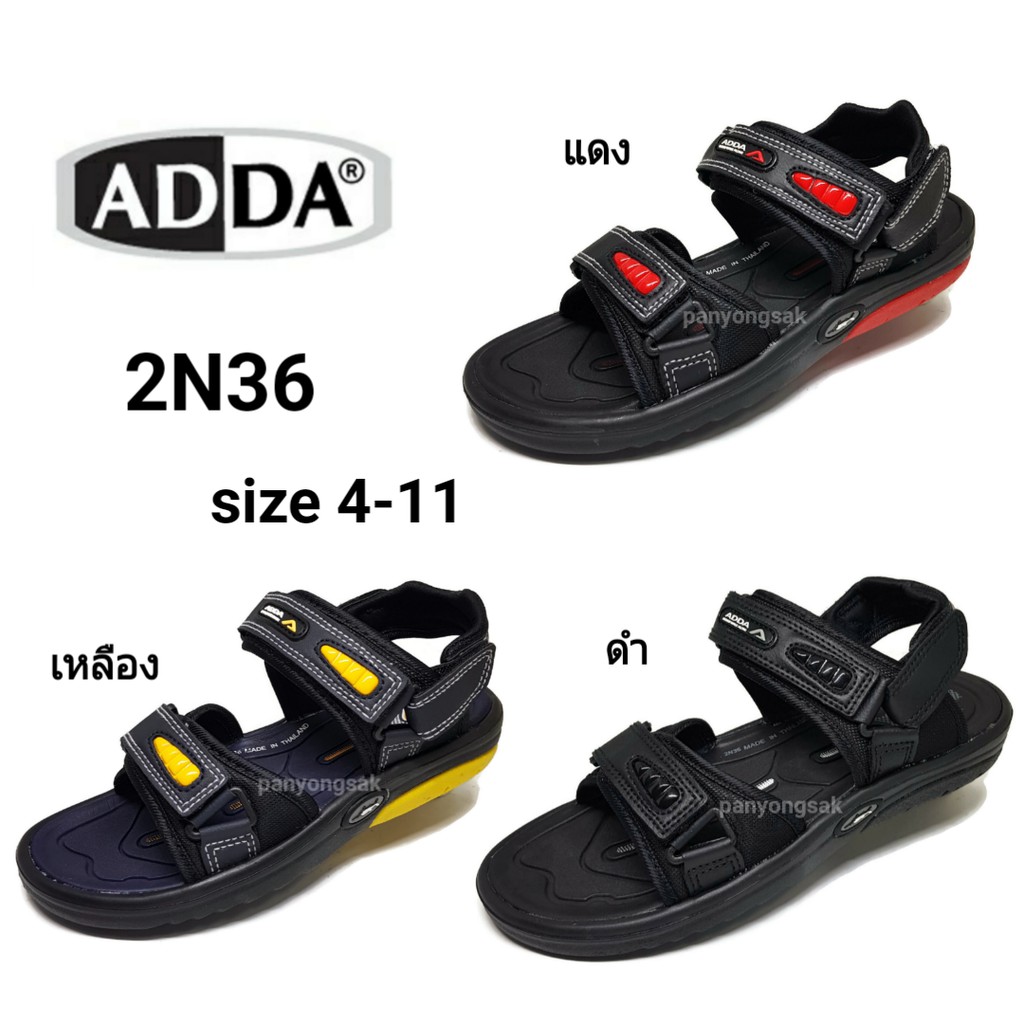 ภาพหน้าปกสินค้าADDA รองเท้ารัดส้น รุ่น 2N36 มีเบอร์พิเศษ เบอร์ 4-11 รองเท้า สีดำ สีแดง สีกรม รองเท้ารัดส้นลำลอง