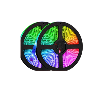 【รับประกัน10ปี】ไฟเเต่งห้อง ไฟ LED แบบเส้น RGB การซิงโครไนซ์เพลง การไล่ระดับสีที่มีสีสัน ขนาด 5ม. 10ม. 15ม. 5050 IP67