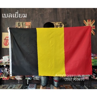 &lt;ส่งฟรี!!&gt; ธงชาติ เบลเยี่ยม Belgium Flag 4 Size พร้อมส่งร้านคนไทย
