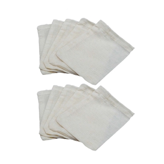 สินค้า 20 ชิ้นผ้าฝ้ายผ้าชาถุง Drawstring กรองถุงที่ว่างเปล่าสำหรับหลวมใบชาสมุนไพร Herbs-6x8cm (สีขาว)