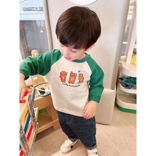 [Babycat] พร้อมส่ง ขายดี ใหม่ เสื้อยืดแขนยาว ผ้าฝ้าย แบบนิ่ม ลายการ์ตูน สไตล์เกาหลี ญี่ปุ่น แฟชั่นฤดูใบไม้ผลิ สําหรับเด็กผู้ชาย 2022
